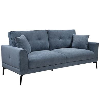 Clayton 3 -Seater Fabric Sofa - Blue - With 2-Year Warranty