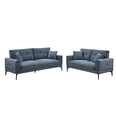 Clayton 3 -Seater Fabric Sofa - Blue - With 2-Year Warranty