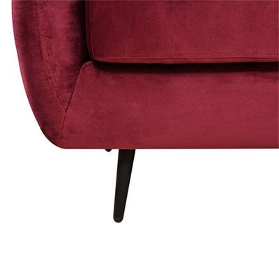 Axel 3-Seater Fabric Corner Sofa – Red – With 2-Year Warranty