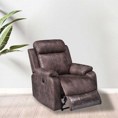 Cedar 1-Seater Power Motion Recliner - Chocolate - With 2-Year Warranty