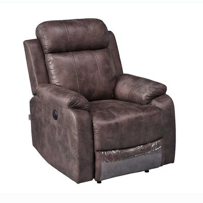 Cedar 1-Seater Power Motion Recliner - Chocolate - With 2-Year Warranty