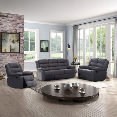 Homer 1-Seater Fabric Recliner - Dark Grey - With 2-Year Warranty