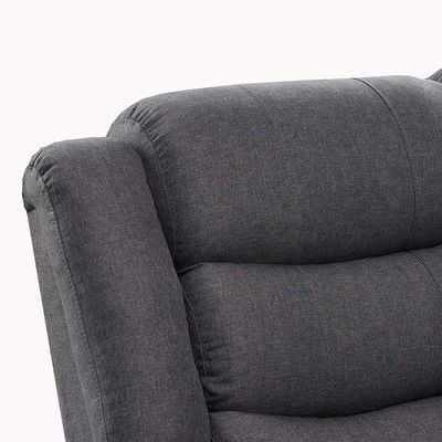 Homer 3-Seater Fabric Recliner - Dark Grey - With 2-Year Warranty