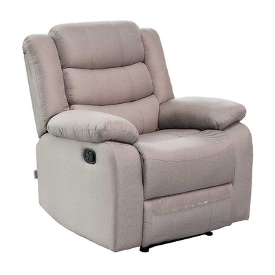 Homer 1-Seater Fabric Recliner - Light Brown - With 2-Year Warranty