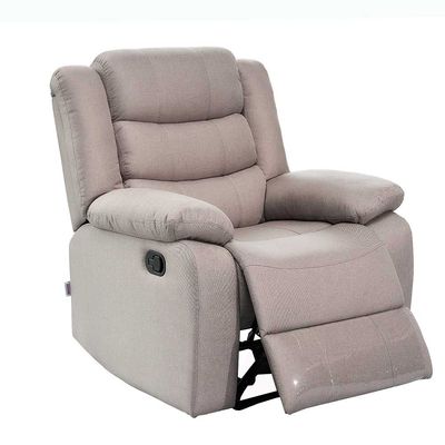 Homer 1-Seater Fabric Recliner - Light Brown - With 2-Year Warranty