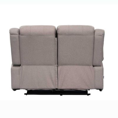 Homer 2-Seater Fabric Recliner - Light Brown- With 2-Year Warranty