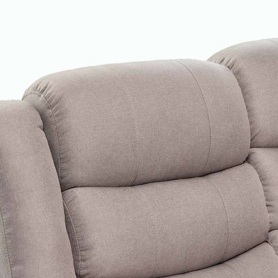 Homer 3-Seater Fabric Recliner - Light Brown - With 2-Year Warranty