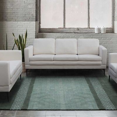 Turner 1-Seater Fabric Sofa - White - With 2-Year Warranty