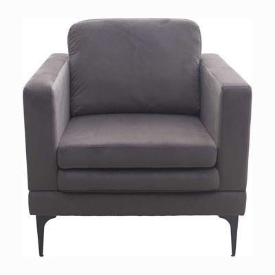 Turner 1-Seater Fabric Sofa - Dark Brown - With 2-Year Warranty