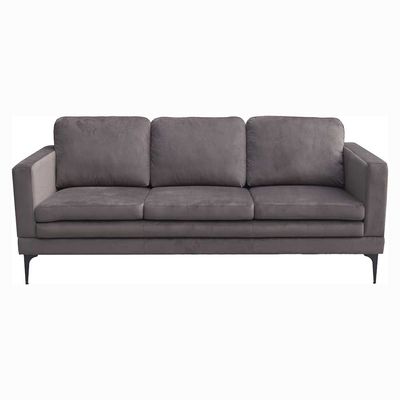 Turner 3-Seater Fabric Sofa - Dark Brown - With 2-Year Warranty 