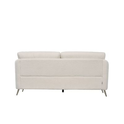 Breeze 3-Seater Fabric Sofa - White - With 2-Year Warranty