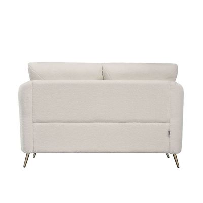 بريز - أريكة قماشية بمقعدين - أبيض - مع ضمان لمدة عامين