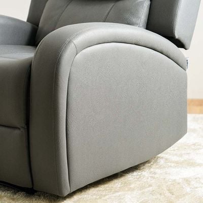 Crimson 1-Seater Fabric Recliner Sofa - Grey - With 2-Year Warranty