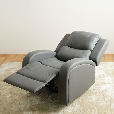 Crimson 1-Seater Fabric Recliner Sofa - Grey - With 2-Year Warranty