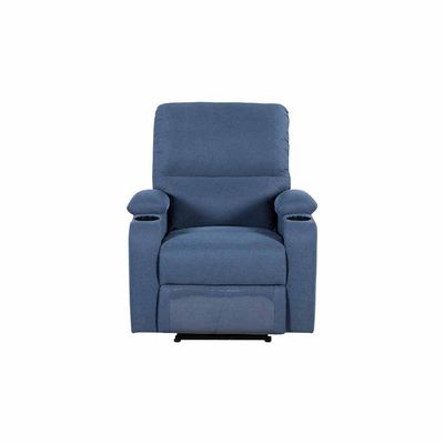 Fantom 1-Seater Fabric Recliner with USB - Dark Blue - With 2-Year Warranty