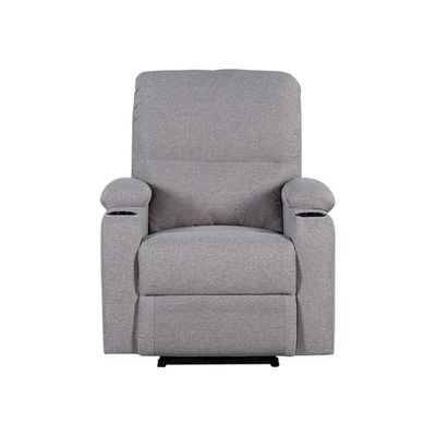 Fantom 1-Seater Fabric Recliner with USB - Grey - With 2-Year Warranty