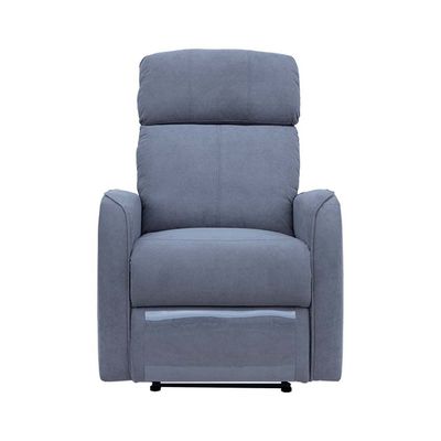Bronx 1-Seater Fabric Recliner with USB - Grey - With 2-Year Warranty