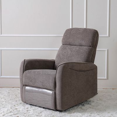 Bronx 1-Seater Fabric Recliner with USB - Brown - With 2-Year Warranty