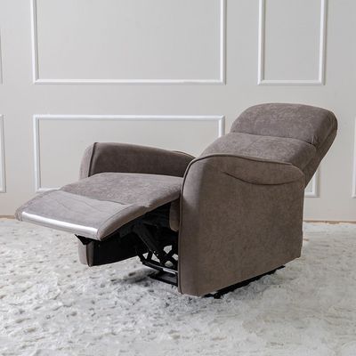 Bronx 1-Seater Fabric Recliner with USB - Brown - With 2-Year Warranty