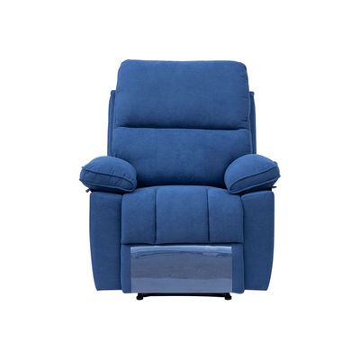 Mendoza 1-Seater Fabric Recliner - Blue - With 2-Year Warranty