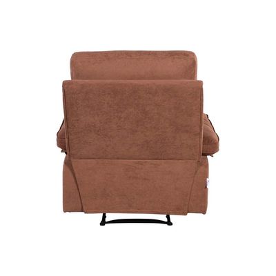 Mendoza 1-Seater Fabric Recliner - Brown - With 2-Year Warranty