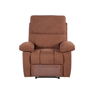 Mendoza 1-Seater Fabric Recliner - Brown - With 2-Year Warranty