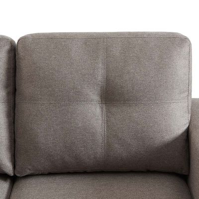 Byron 5-Seater Fabric Sofa Set - Taupe - With 2-Year Warranty