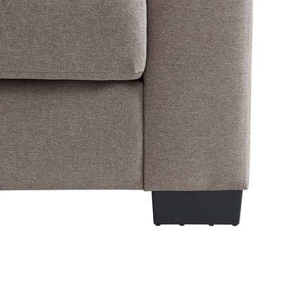 أريكة قماش بايرون بمقعدين - رمادي داكن - مع ضمان لمدة عامين