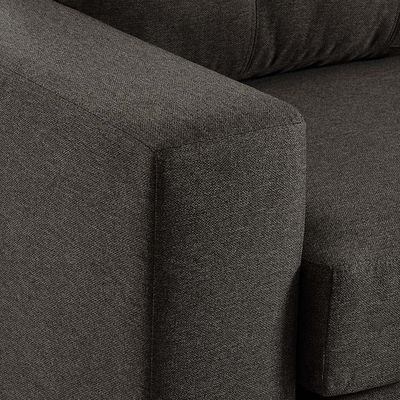 أريكة قماش بايرون 3 مقاعد - فحمي - مع ضمان لمدة عامين