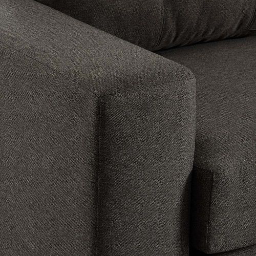 Byron 3-Seater Fabric Sofa - Charcoal - With 2-Year Warranty