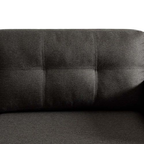 Byron 3-Seater Fabric Sofa - Charcoal - With 2-Year Warranty