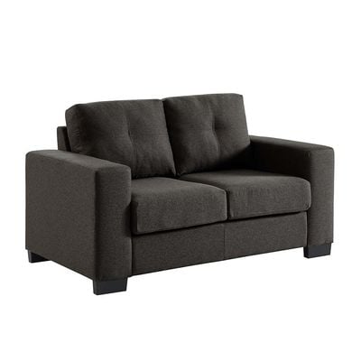 Byron 5-Seater Fabric Sofa Set - Charcoal - With 2-Year Warranty