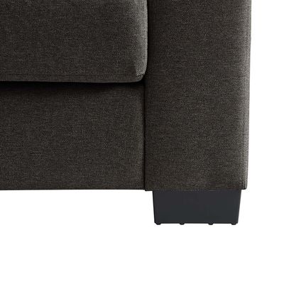 Byron 5-Seater Fabric Sofa Set - Charcoal - With 2-Year Warranty