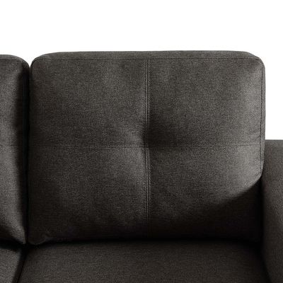 Byron 2-Seater Fabric Sofa - Charcoal - With 2-Year Warranty