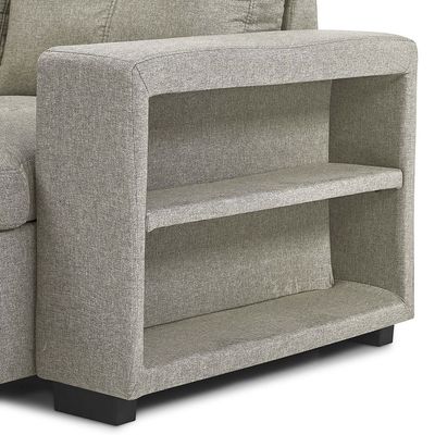 Castro 3-Seater Reversible Fabric Corner Sofa Bed with Storage and USB Port - Beige