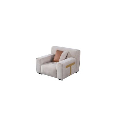 Anvil 1-Seater Fabric Sofa - Light Grey - With 5-Year Warranty