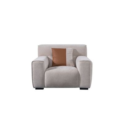 Anvil 1-Seater Fabric Sofa - Light Grey - With 5-Year Warranty