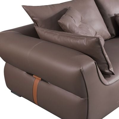 Manels 3-Seater Fabric Sofa - Chocolate - With 5-Year Warranty