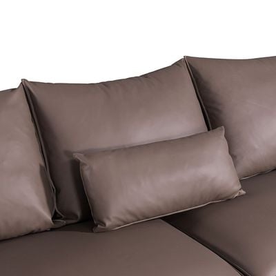 Manels 3-Seater Fabric Sofa - Chocolate - With 5-Year Warranty