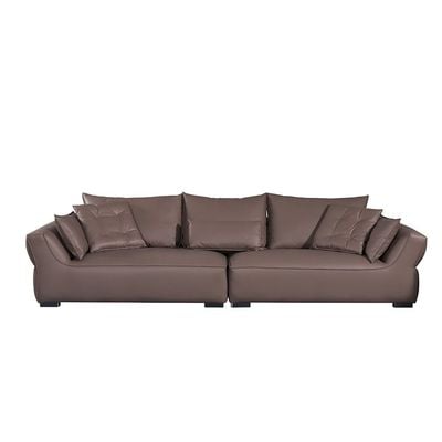 Manels 3-Seater Fabric Sofa - Chocolate - With 5-Year Warranty