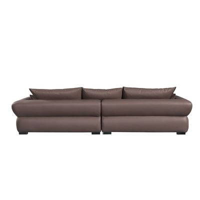 Manels 3-Seater Fabric Sofa - Chocolate - With 5-Year Warranty