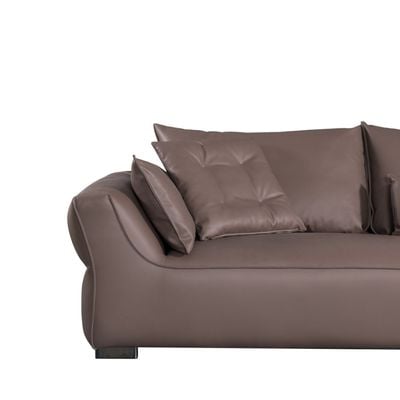 Manels 3-Seater Fabric Sofa - Chocolate - With 5-Year Warranty