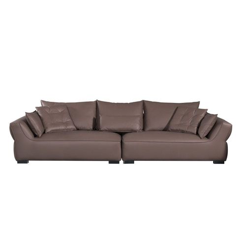 Manels 3-Seater Fabric Sofa - Chocolate - With 5-Year Warranty