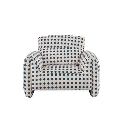 Clairmont 1-Seater Fabric Sofa - Green Polka - With 5-Year Warranty