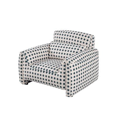 Clairmont 1-Seater Fabric Sofa - Green Polka - With 5-Year Warranty