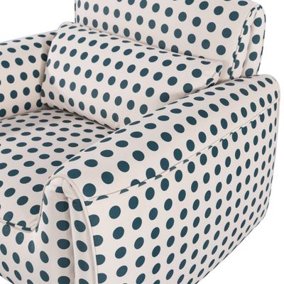 Clairmont 1-Seater Fabric Sofa - Green Polka - With 5-Year Warranty