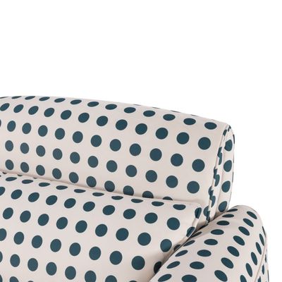 Clairmont 1-Seater Fabric Sofa - Green Polka - With 5-Year Warranty