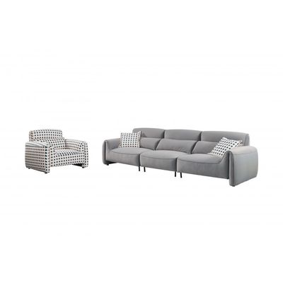 Clairmont 3-Seater Fabric Sofa - Foggy Grey - With 5-Year Warranty