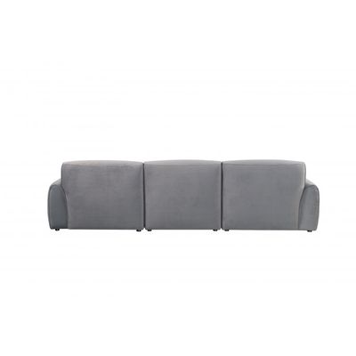 Clairmont 3-Seater Fabric Sofa - Foggy Grey - With 5-Year Warranty