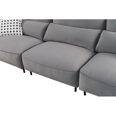 Clairmont 3-Seater Fabric Sofa - Foggy Grey - With 5-Year Warranty